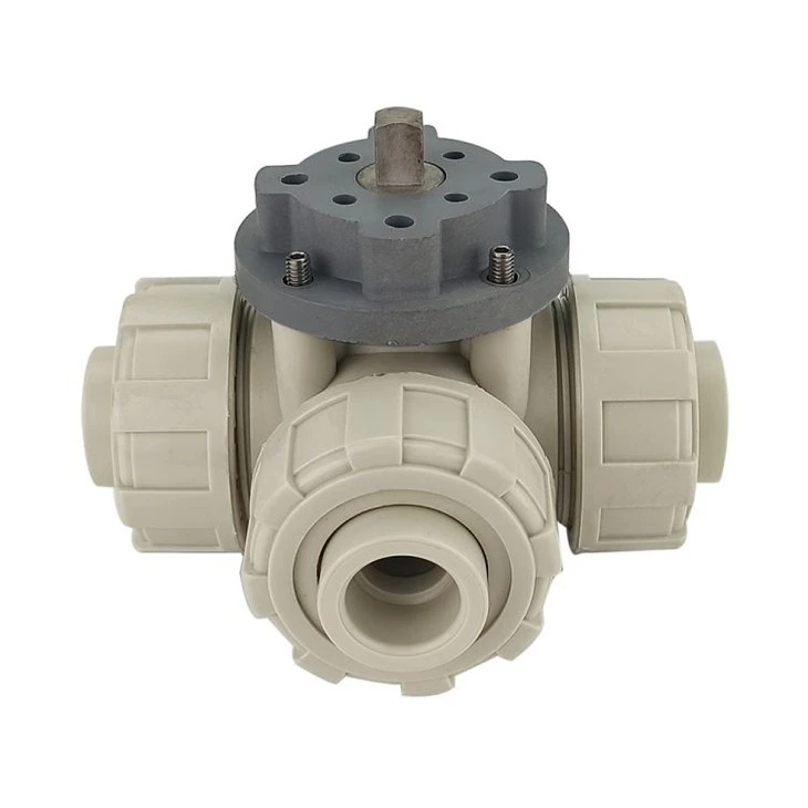 Actuated Plastic 3 Way Ball Valve Actuated Plastic 3 Way Ball Valve